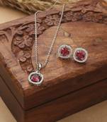 Rose Pink Elegant Pendant Set