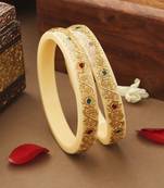 Multicolour Floral Bangles Set of 2