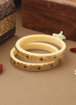 Multicolour Floral Bangles Set of 2 2