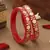 Set of 2 Red Gold Alloy Kundan Bangles