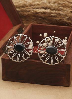 Black Stone Earrings 1
