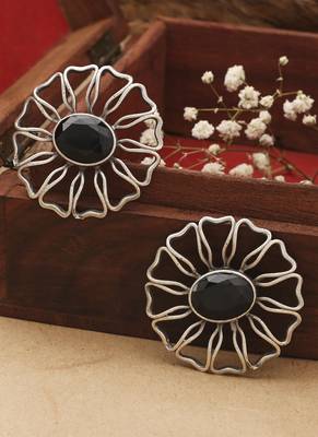 Black Stone Earrings 2