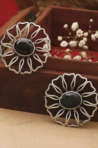 Black Stone Earrings