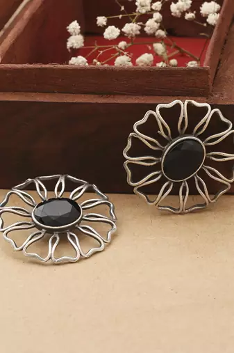 Black Stone Earrings