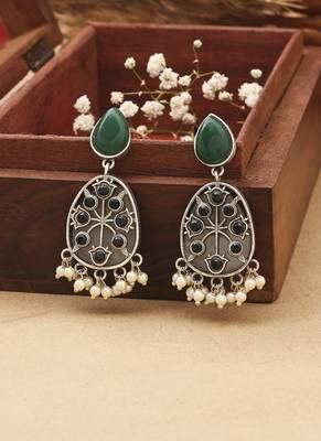 Multicolour Stone Studded Earrings 1