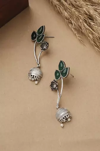 Leaf Shaped Long Earrings