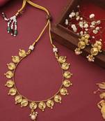 Traditional Gold Plated Necklace and Earrings Set