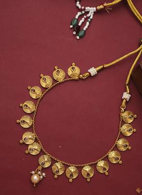 Traditional Gold Plated Necklace and Earrings Set 3