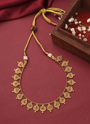 Gold-Plated Alloy Necklace Set with Earrings 3