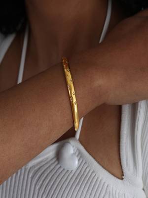 Starry 18k plated stainless steel cuff bracelet 2