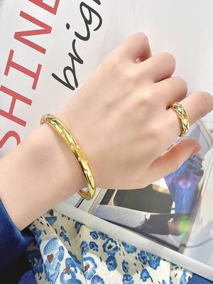 Starry 18k plated stainless steel cuff bracelet 4