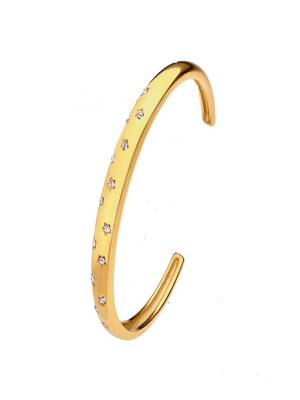 Starry 18k plated stainless steel cuff bracelet 5