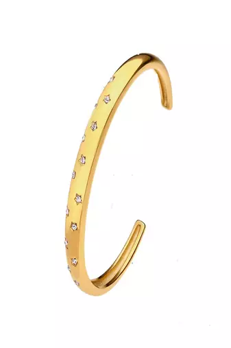 Starry 18k plated stainless steel cuff bracelet