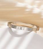 Cross 18k plated stainless steel cuff bracelet