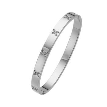 Cross 18k plated stainless steel cuff bracelet 2