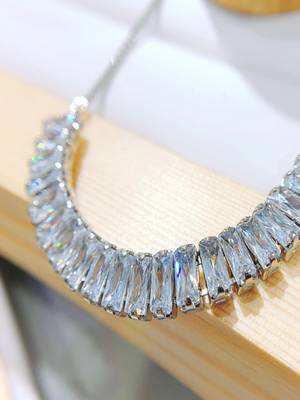 White zircon 18k silver-plated tennis bracelet 3