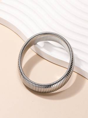 Silver plated 16mm snake bangle 2