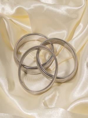 Silver plated 16mm snake bangle 4