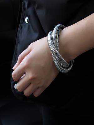 18k plated 12mm trio snake bangle 1