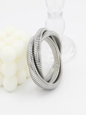 18k plated 12mm trio snake bangle 3