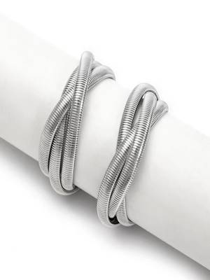 18k plated 12mm trio snake bangle 5