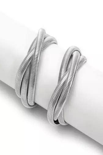 18k plated 12mm trio snake bangle