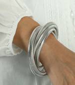 18k plated 12mm trio snake bangle
