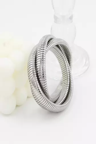 18k plated 12mm trio snake bangle