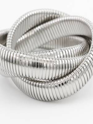 18k plated 12mm trio snake bangle 4