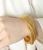 18k plated 12mm trio snake bangle