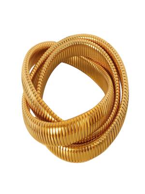 18k plated 12mm trio snake bangle 2
