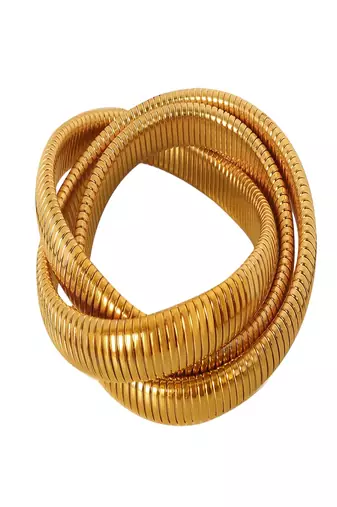 18k plated 12mm trio snake bangle