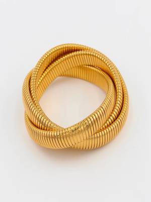 18k plated 12mm trio snake bangle 5