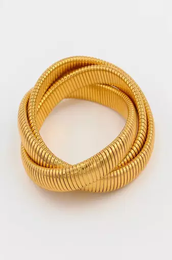 18k plated 12mm trio snake bangle