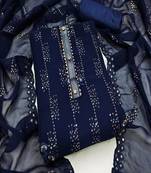 Aqua colour with heavy squince embroidered work oraganza semi stitched dress with unstitched bottom