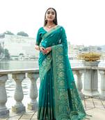 Rama Premium Soft Silk Zari Woven Saree Festive Wear