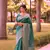 Rama Green Banglori Silk Blend Woven Saree Festive Wear