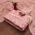 Peach Organza Embroidered Unstitched Dress Material