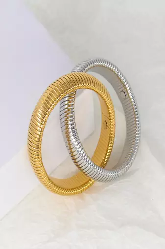 18k plated 16mm duo snake bangle