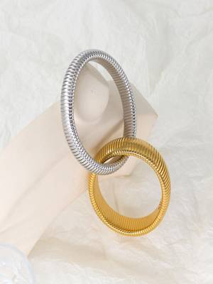 18k plated 12mm duo snake bangle 2