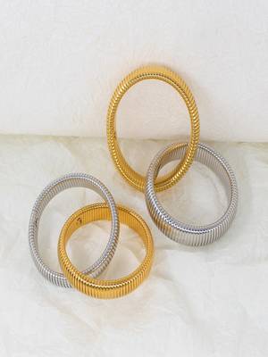 18k plated 12mm duo snake bangle 5