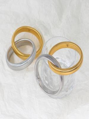 18k plated 10mm duo snake bangle 3