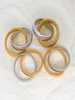 18k plated 10mm duo snake bangle 4