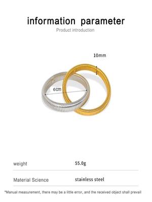 18k plated 10mm duo snake bangle 5