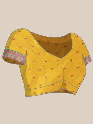 Gold Woven Design Paithani Silk Zari Work Saree 5