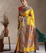 Gold Woven Design Paithani Silk Zari Work Saree