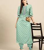 Fashion petals digital print smoking work kurti pair