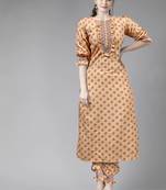 Fashion petals digital print smoking work kurti pair