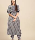 Fashion petals digital print smoking work kurti pair