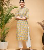SUNSET BOOTA PRINT GOTA STRAIGHT KURTA PANT SET